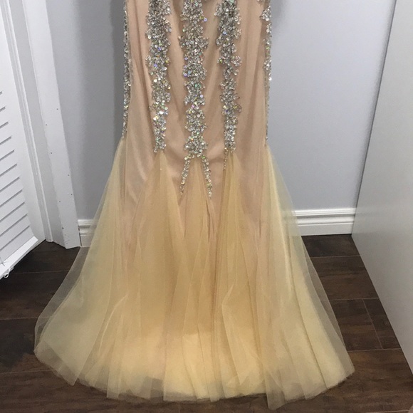 NUDE JOVANI GOWN - Picture 5 of 8